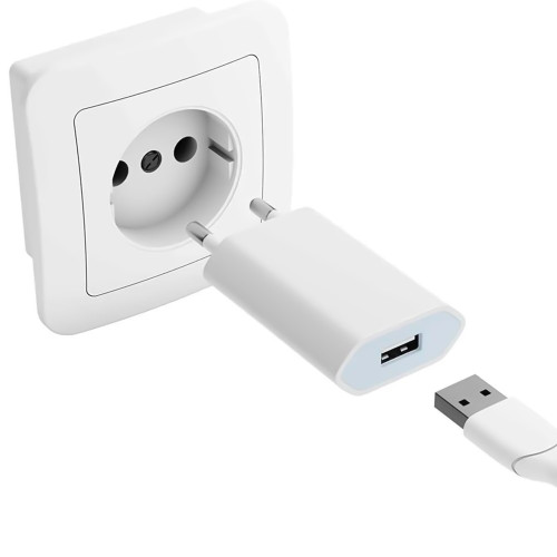 Сетевое зарядное устройство USB-A (5W · 1A) (тех пак) (White)