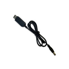 Кабель для роутера USB-A – DC 5.5×2.5 мм 12V (1 м · 0.5A) (Black)