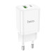 Сетевое зарядное устройство Hoco N28 USB-A+USB-C (20W · 3A) (White)