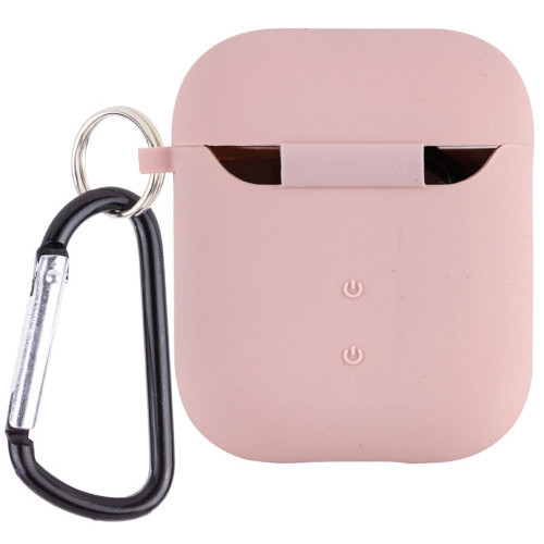 Чохол для AirPods 1/2 Silicone Case with Fibra (Pink Sand)