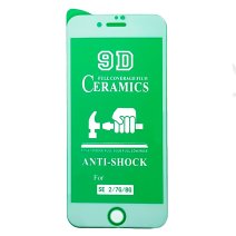Защитная пленка Ceramic для Apple iPhone 6 Plus (Full Glue) (White)