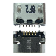 Роз'єм зарядки для Asus ME170C K012 MeMo Pad 7 5 pin (4 кріплень) (контакти знизу) (Micro USB) без шлейфа (Original)