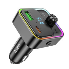 FM-модулятор Hoco E81 USB-A+USB-C (30W · 3A) (Black)