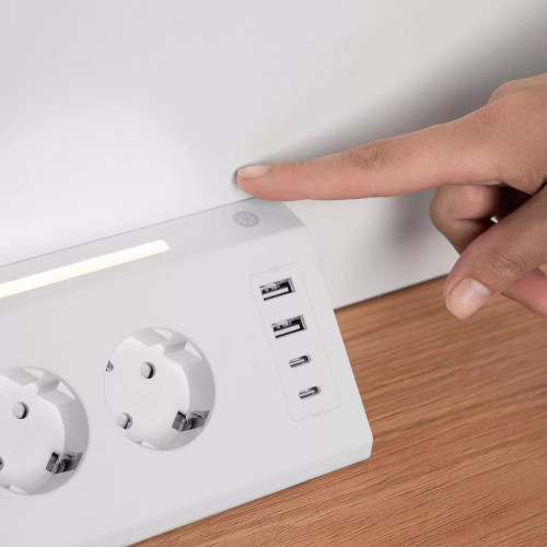 Сетевой фильтр Proove Prism Socket на 5 розеток (2xUSB-A+2xUSB-C · 1.6 м) (White)