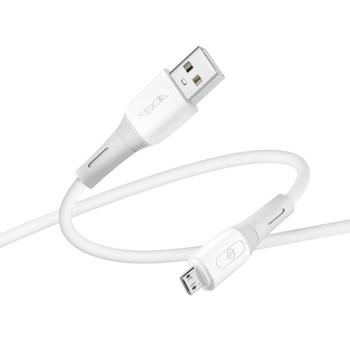 Кабель Ridea RC-SI35 SiliconePro USB-A – Micro-USB (1 м · 12W · 2.4A) (White)