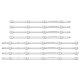 Прямая подсветка для телевизора Philips 50″ GJ0D22504X9ZB49 (L+R, 8 планок по 521/409 мм, 4/5/9 LED, линза 17 мм, 3 В)