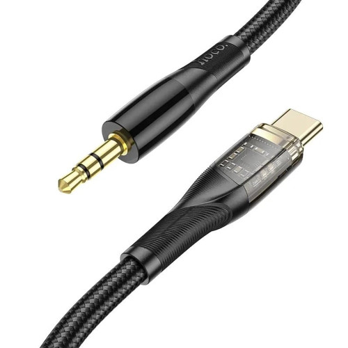Аудіокабель AUX Hoco UPA25 Type-C – 3.5 мм (1 м) (Black)