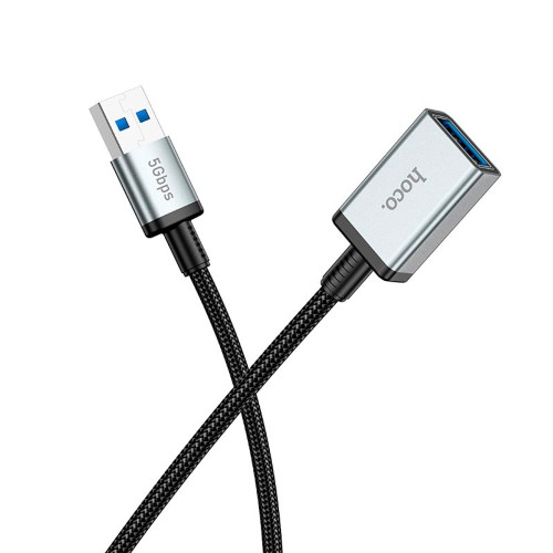 Мультимедийный кабель Hoco US10 USB-A – USB-A 3.0 5Gbit/s (0.5 м) (Black)