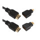 Кабель HDMI с переходниками mini-HDMI, micro-HDMI (1.5 м) (Black)