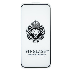 Захисне скло Lion для Apple iPhone 16 Plus (Full Glue) (0.3 мм, 2.5D) (Black)