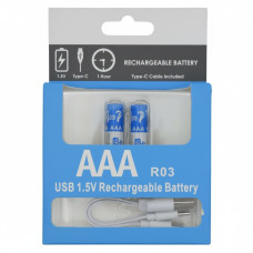 Акумуляторна батарейка R03 AAA USB-C (2шт)