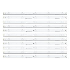 Пряма підсвітка для телевізора Hisense 50″ SVH500A24 Rev06 (11 планок по 493 мм, 5 LED, лінза 15,5 мм, 3 В)