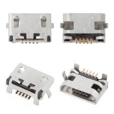 Роз'єм зарядки для Lenovo A2109 5 pin (4 кріплень) (контакти посередині) (Micro USB) без шлейфа (Original)