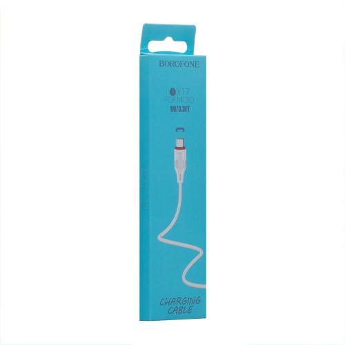 Кабель Borofone BX17 USB-A – Micro-USB (1 м · 10W · 2A) (White)