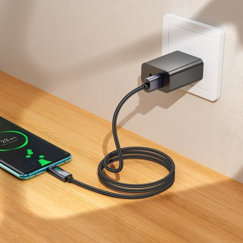Кабель Hoco X112 USB-A – Type-C з дисплеєм (1 м · 15W · 3A) (Black)