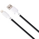 Кабель Gelius Full Silicon USB-A to Lightning 18W 1.2м (GP-UCN001L) black white