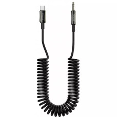 Аудиокабель AUX Proove Steel Spring Type-C – 3.5 мм (1 м) (Black)