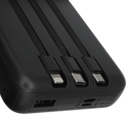 Повербанк Itel Star 200C 10.5W с кабелем 3в1 (20000 mAh) (Black)
