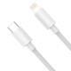 Кабель Baseus Simple Wisdom Type-C – Lightning (2pcs/set) (1.5 м · 20W · 2.4A) (White)