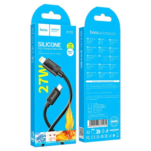 Кабель Hoco X122 Type-C – Lightning (1 м · 27W · 3A) (Black)