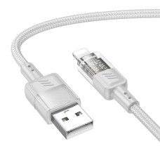 Кабель Hoco U129 USB-A – Lightning (1.2 м · 12W · 2.4A) (Gray)