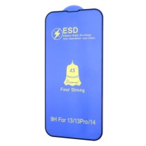 Захисне скло 4S ESD Antistatic для Apple iPhone 13 (Full Glue) (Black)