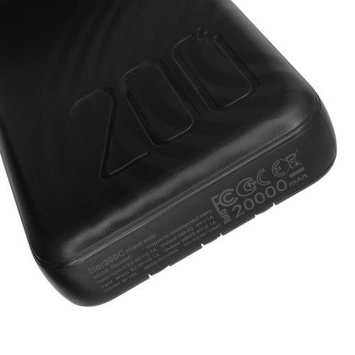 Повербанк Itel Star 200C 10.5W с кабелем 3в1 (20000 mAh) (Black)