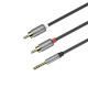 Аудиокабель AUX Hoco UPA10 2RCA – 3.5 мм (1.5 м) (Gray)