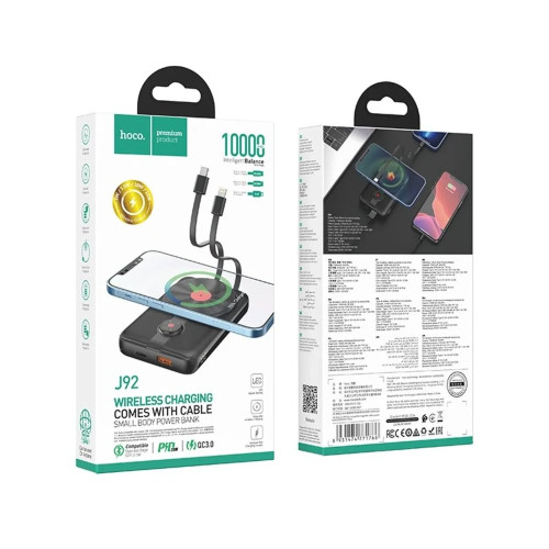 Повербанк Hoco J92 Magnetic QC+PD 20W Wireless Charger (10000 mAh) (Black)
