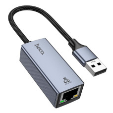 Перехідник Hoco UA37 USB-A – RJ45 (Gray)