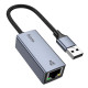 Перехідник Hoco UA37 USB-A – RJ45 (Gray)