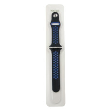 Ремешок для Apple Watch 42/44/45/49 мм Sport Nike (Black/Blue)