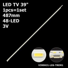 Бокова підсвітка для телевізора Panasonic 39″ V390HJI-LE6-TREM1 (1 планка 487 мм, 48 LED 4x1,5 мм, 3 В)