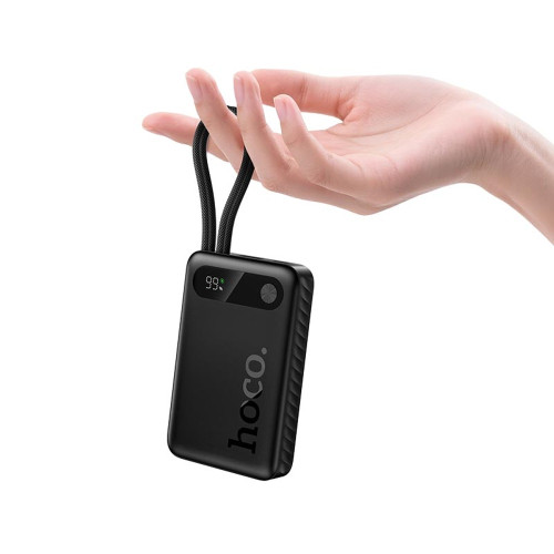 Повербанк Hoco J171 Edget 22.5W с кабелем 2в1 (10000 mAh) (Black)