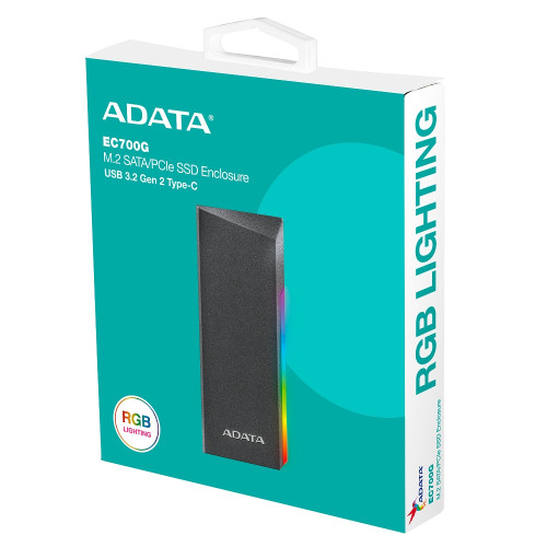 Зовнішній карман для SSD M.2 ADATA EC700G USB 3.2 Gen 2 Type-C black
