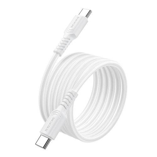 Кабель Borofone BX116 Type-C – Type-C (1 м · 60W · 3A) (White)