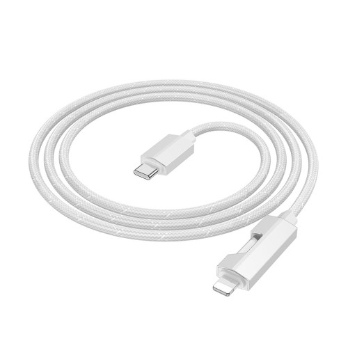 Кабель Hoco U123 Type-C – Lightning (1.2 м · 27W · 3A) (Gray)