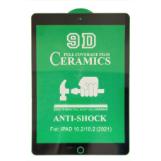Защитная пленка Ceramic для Apple iPad (9th generation) (2021) (Full Glue) (Black)