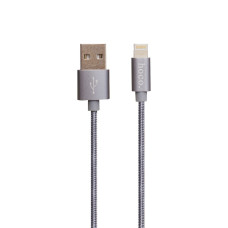 Кабель Hoco X2 Knitted USB-A – Lightning (1 м · 12W · 2.4A) (Silver)
