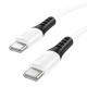 Кабель Hoco X82 Silicone Type-C – Type-C (1 м · 60W · 3A) (White)