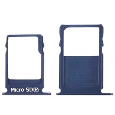 Держатель SIM-карты и карты памяти для Nokia 3.1 (версия на 2×SIM) (Blue)