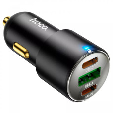 Автомобильное зарядное устройство Hoco NZ6 USB-A+2xUSB-C (45W · 3A) (Black)