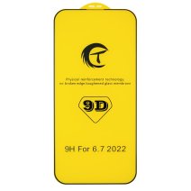 Защитное стекло CT 9D для Apple iPhone 14 Pro Max (Full Glue) (Black)