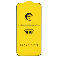 Защитное стекло CT 9D для Apple iPhone 14 Pro Max (Full Glue) (Black)