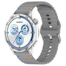 Ремінець універсальний 20 мм Silicone Wavy для Amazfit, Samsung, Huawei (Gray)