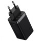 Сетевое зарядное устройство Baseus GaN5 Pro USB-A+2xUSB-C (65W · 3A) с кабелем Type-C – Type-C 100W 5A (CCGP120201) (Black)