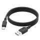 Кабель Hoco X90 Cool silicone USB-A – Type-C (1 м · 15W · 3A) (Black)