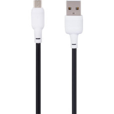 Кабель Gelius Full Silicon USB-A to MicroUSB 18W 1.2м (GP-UCN001M) black white