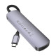 USB-хаб Hoco HB28 6в1 Type-C (HDMI · USB 3.0 · USB 2.0 · SD · microSD · PD) (Metal Gray)