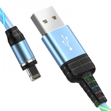 Кабель Hoco U90 Magnetic Ingenious Streamer USB-A – Lightning (1 м · 10W · 2A) (Blue)